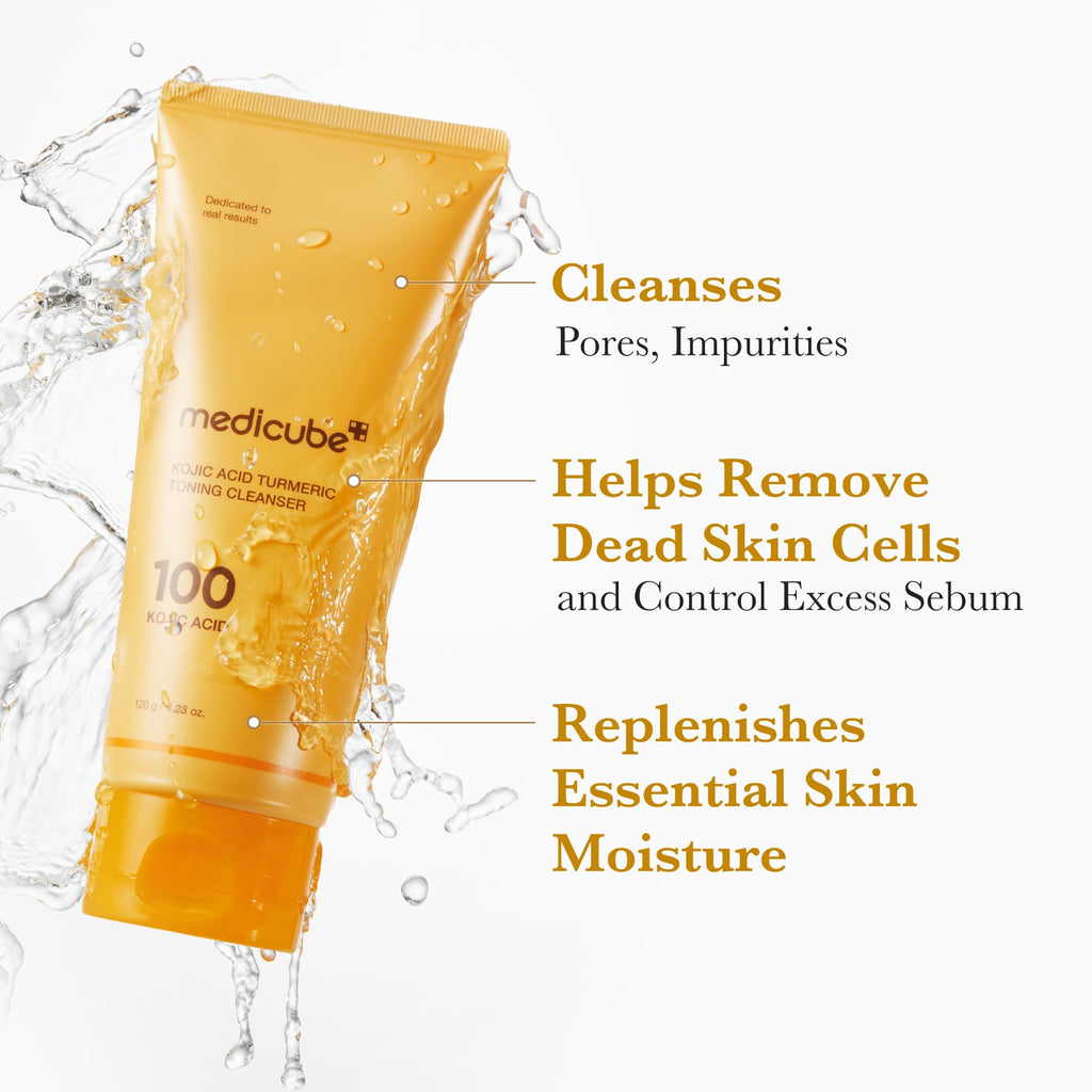 Medicube Kojic Turmeric Whip Cleanser | Brightening Foaming Cleanser for Balanced Skin