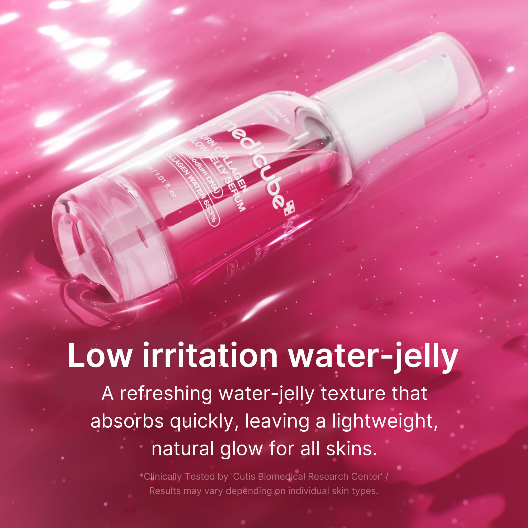 Medicube PDRN Pink Collagen Glow Jelly Serum | Lightweight Water-Jelly for Radiant, Plump Skin