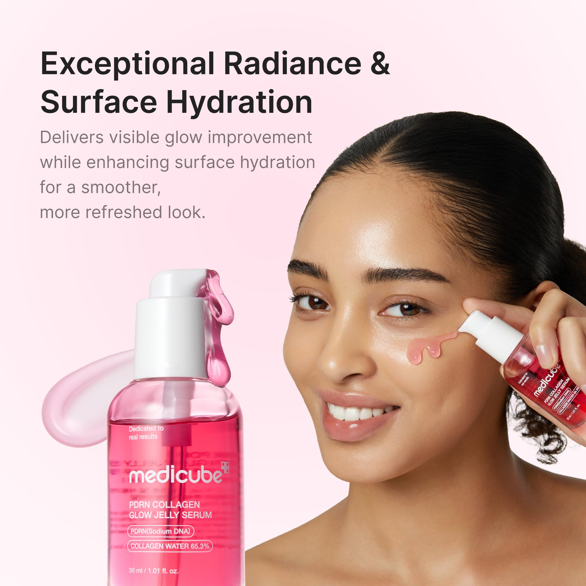 Medicube PDRN Pink Collagen Glow Jelly Serum | Lightweight Water-Jelly for Radiant, Plump Skin