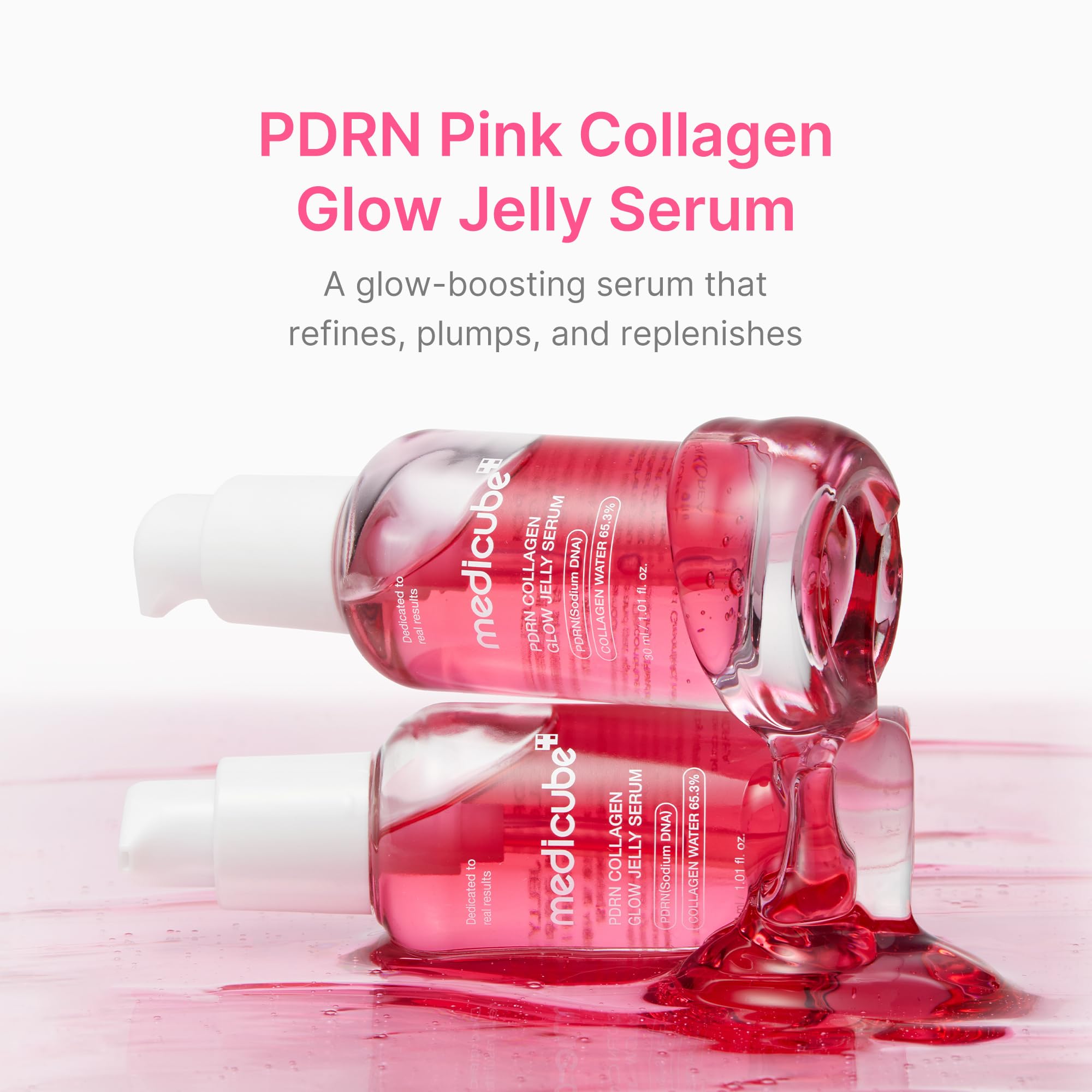 Medicube PDRN Pink Collagen Glow Jelly Serum | Lightweight Water-Jelly for Radiant, Plump Skin
