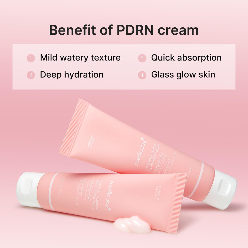 Medicube PDRN Pink Hyaluronic Moisturizing Cream | Hydration, Glow & Barrier Support | 50ml