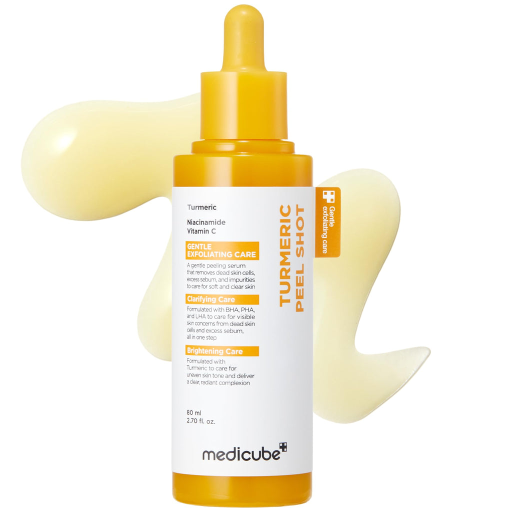 Medicube Peel Shot with Turmeric – Gentle Exfoliating Serum (BHA, LHA, PHA) 2.7 fl oz