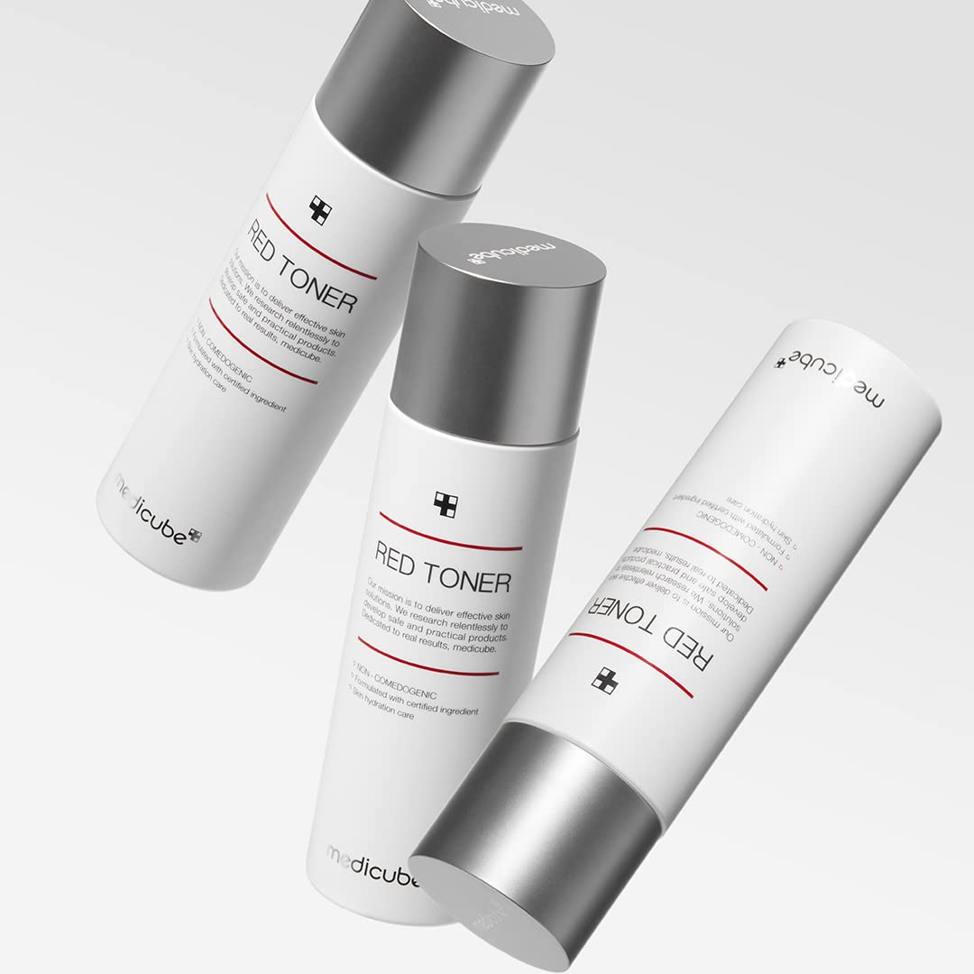 Medicube Red Toner 2.0 – Low-Irritation Toner for Acne-Prone Skin with BHA, Niacinamide & Adenosine