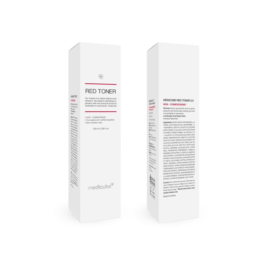 Medicube Red Toner 2.0 – Low-Irritation Toner for Acne-Prone Skin with BHA, Niacinamide & Adenosine