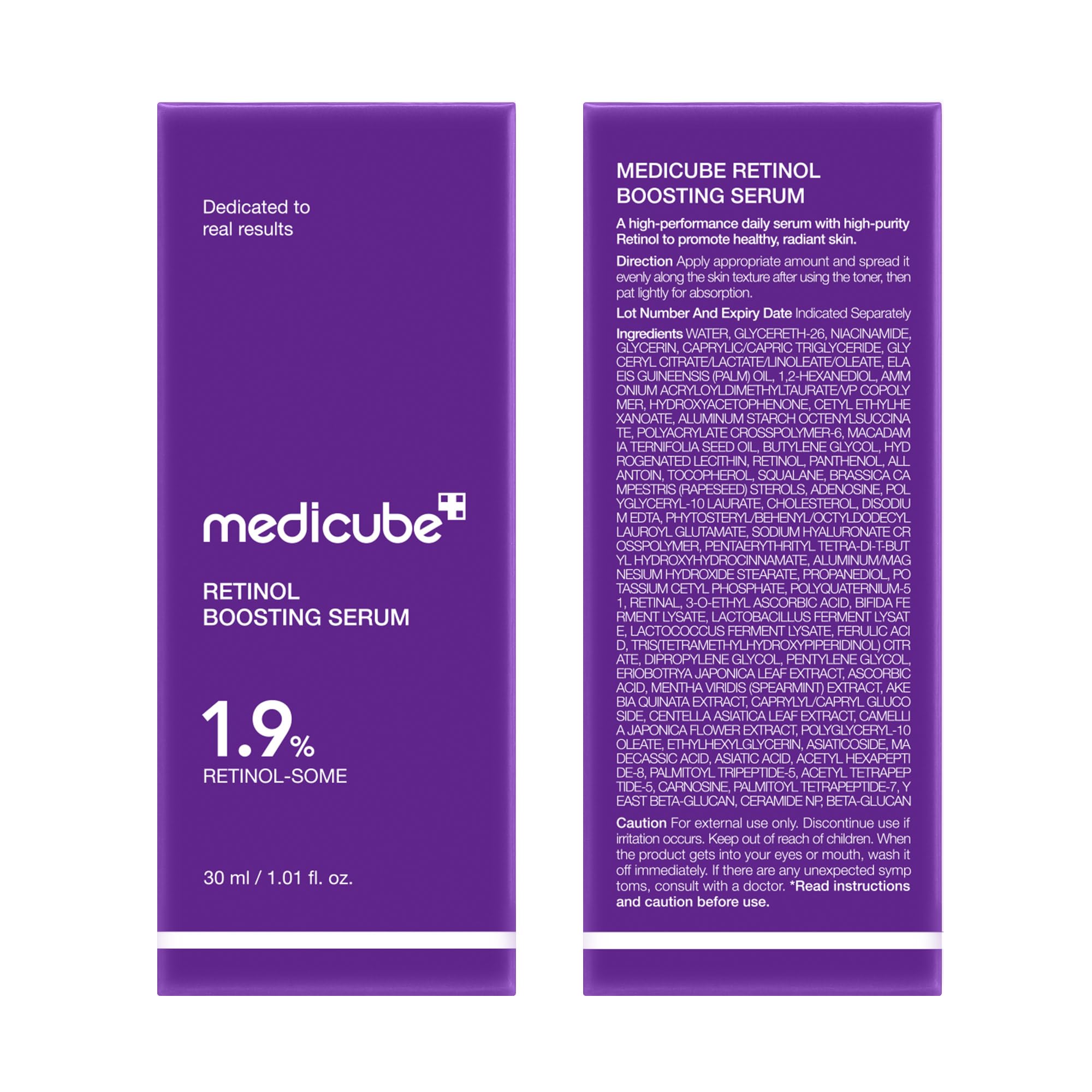Medicube Retinol Boosting Serum – Intensive Firming, Hydration & Plumping with Retinol, Peptides & Vitamins | Pore Refining & Smooth Radiant Skin | Korean Skincare, 1.01 fl oz