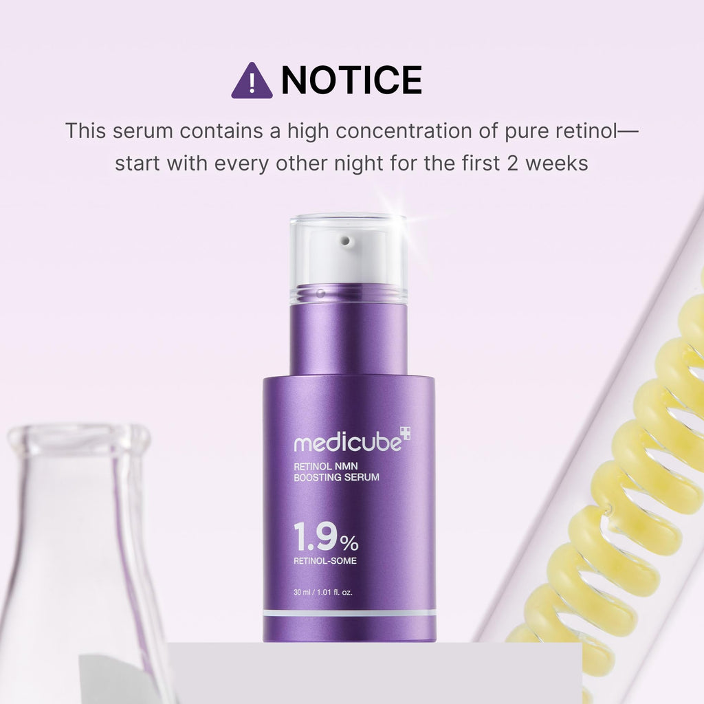 Medicube Retinol Boosting Serum – Intensive Firming, Hydration & Plumping with Retinol, Peptides & Vitamins | Pore Refining & Smooth Radiant Skin | Korean Skincare, 1.01 fl oz