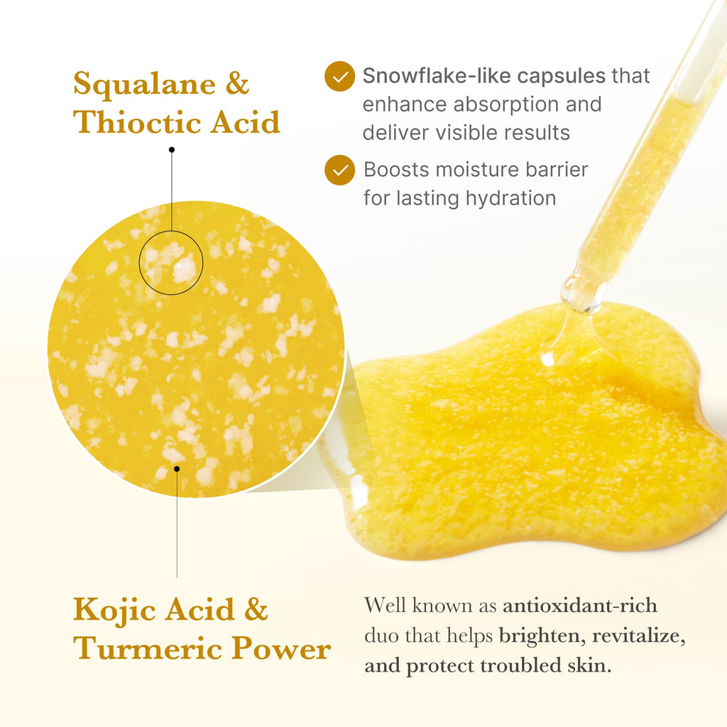 Medicube Kojic Acid Turmeric Capsule Serum for Troubled Skin | Brightening & Hydration | Niacinamide Glow Capsules | 1.01 fl oz