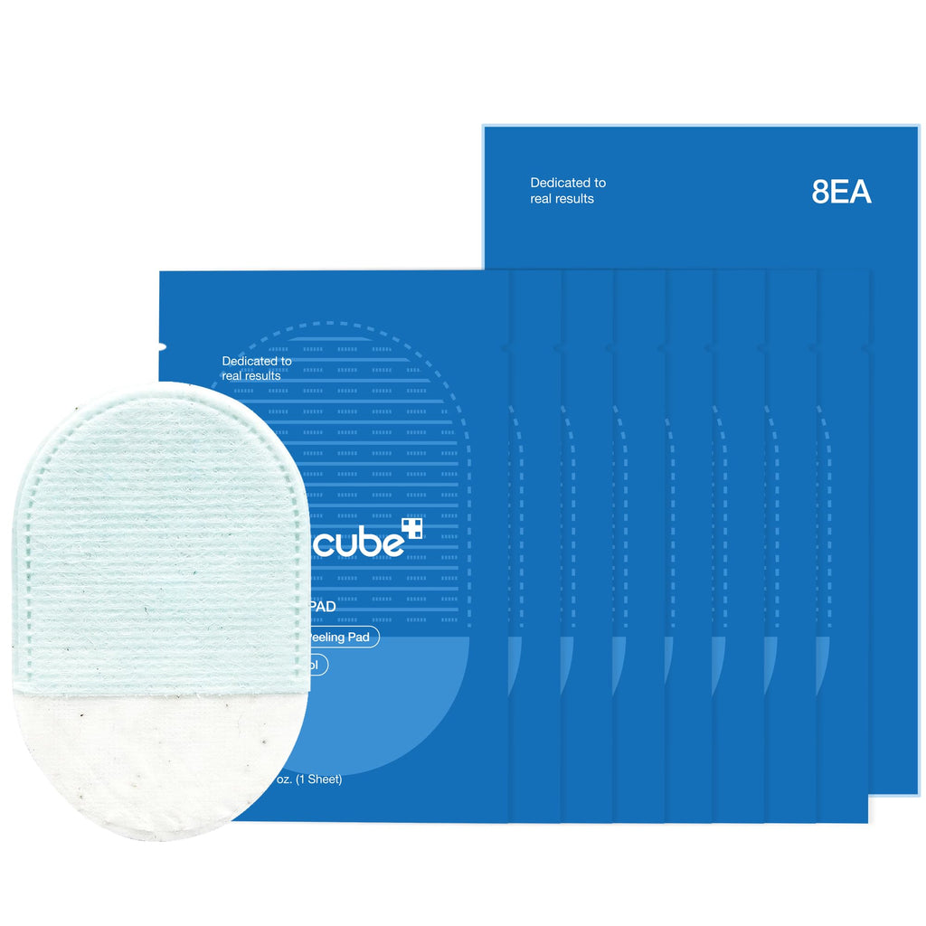 medicube Zero Pore Peel Pads (8ea) – Smoothing Mitt for Face & Body | Rice Extract, Natural AHA & Panthenol