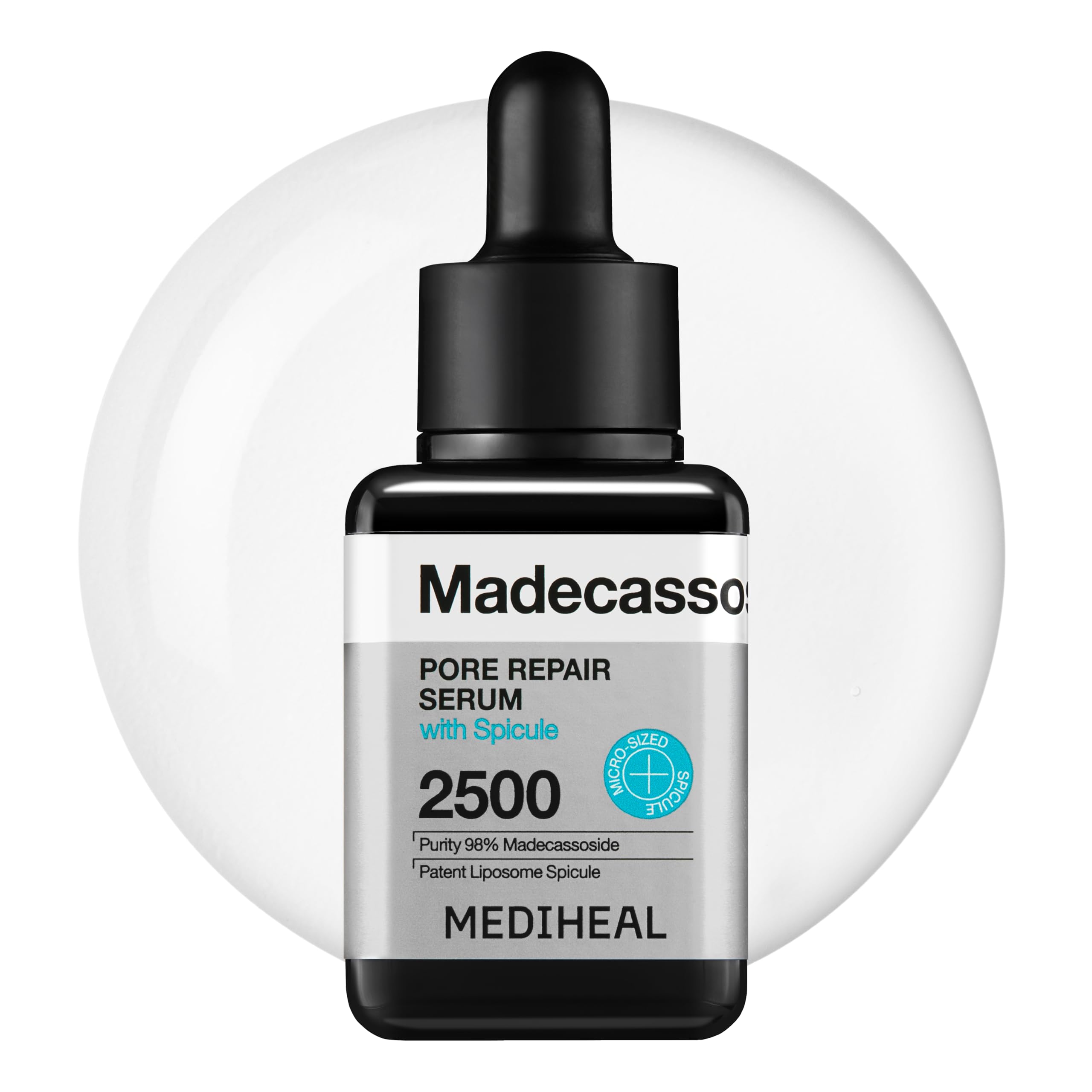 Mediheal Madecassoside Pore Repair Serum 1.35 fl oz | 2500 ppm Liposome Spicule & 98.5% Purity Madecassoside
