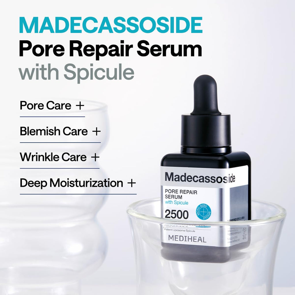 Mediheal Madecassoside Pore Repair Serum 1.35 fl oz | 2500 ppm Liposome Spicule & 98.5% Purity Madecassoside