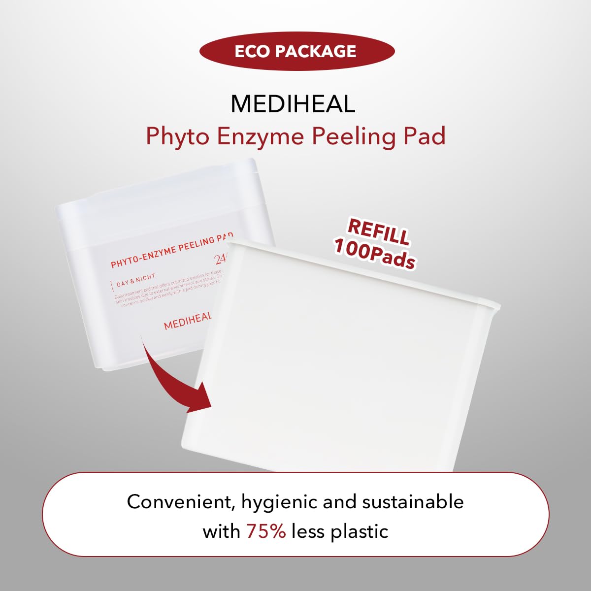 Mediheal Phyto Enzyme Peeling Pad Refill – Vegan LHA + Papaya Exfoliating Pads (90)