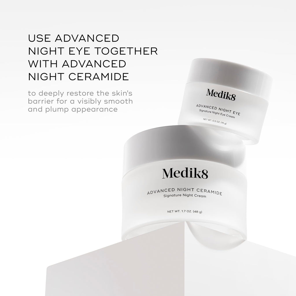Medik8 Advanced Night Eye Cream - Multi-Peptide & Caffeine Night Moisturizer (0.5 oz)