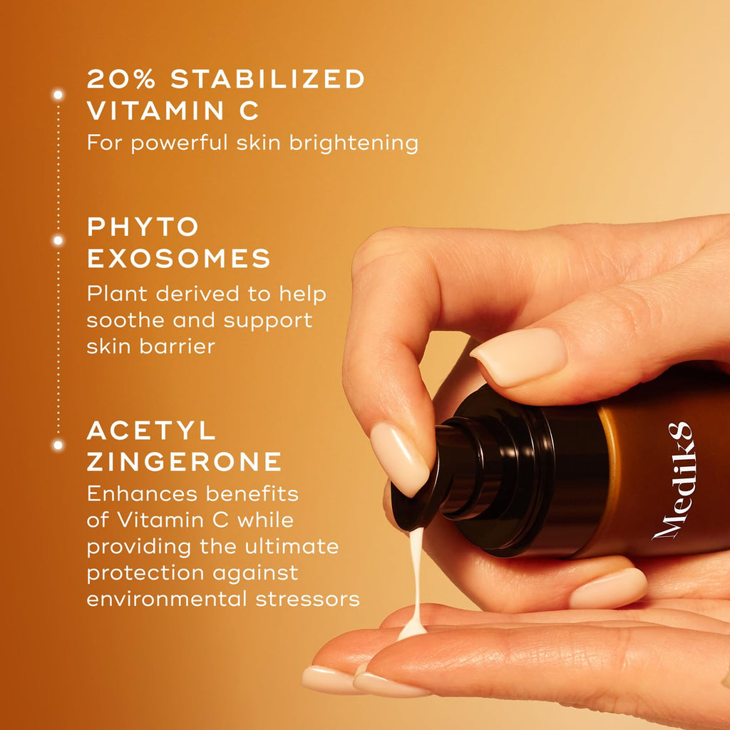 Medik8 C-Tetra Advanced Vitamin C Serum with Hyaluronic Acid & Squalane | Hydration, Brightening, Plumping