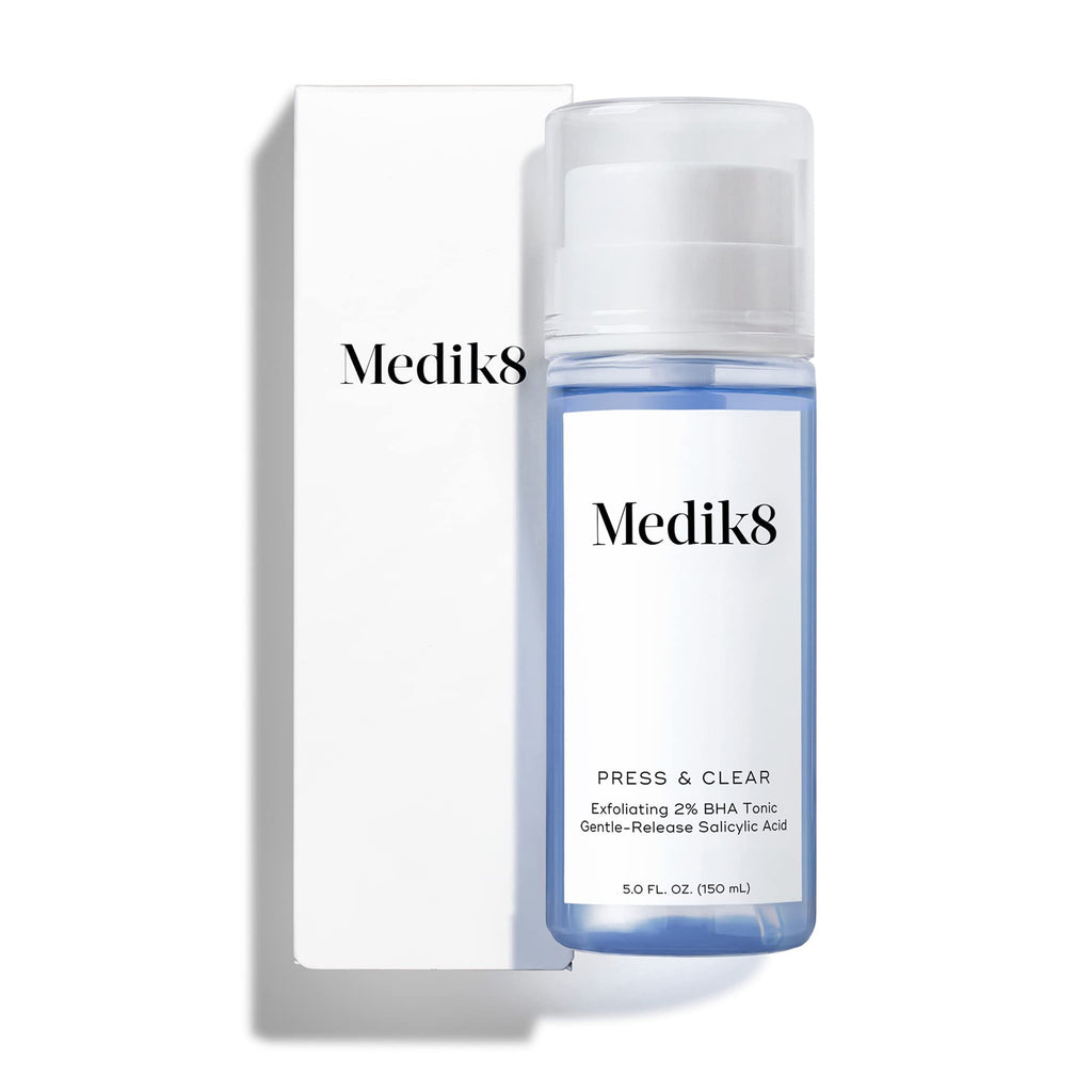 Medik8 Press and Clear — Clarifying Facial Tonic with Gentle-Release Salicylic Acid (5 oz)
