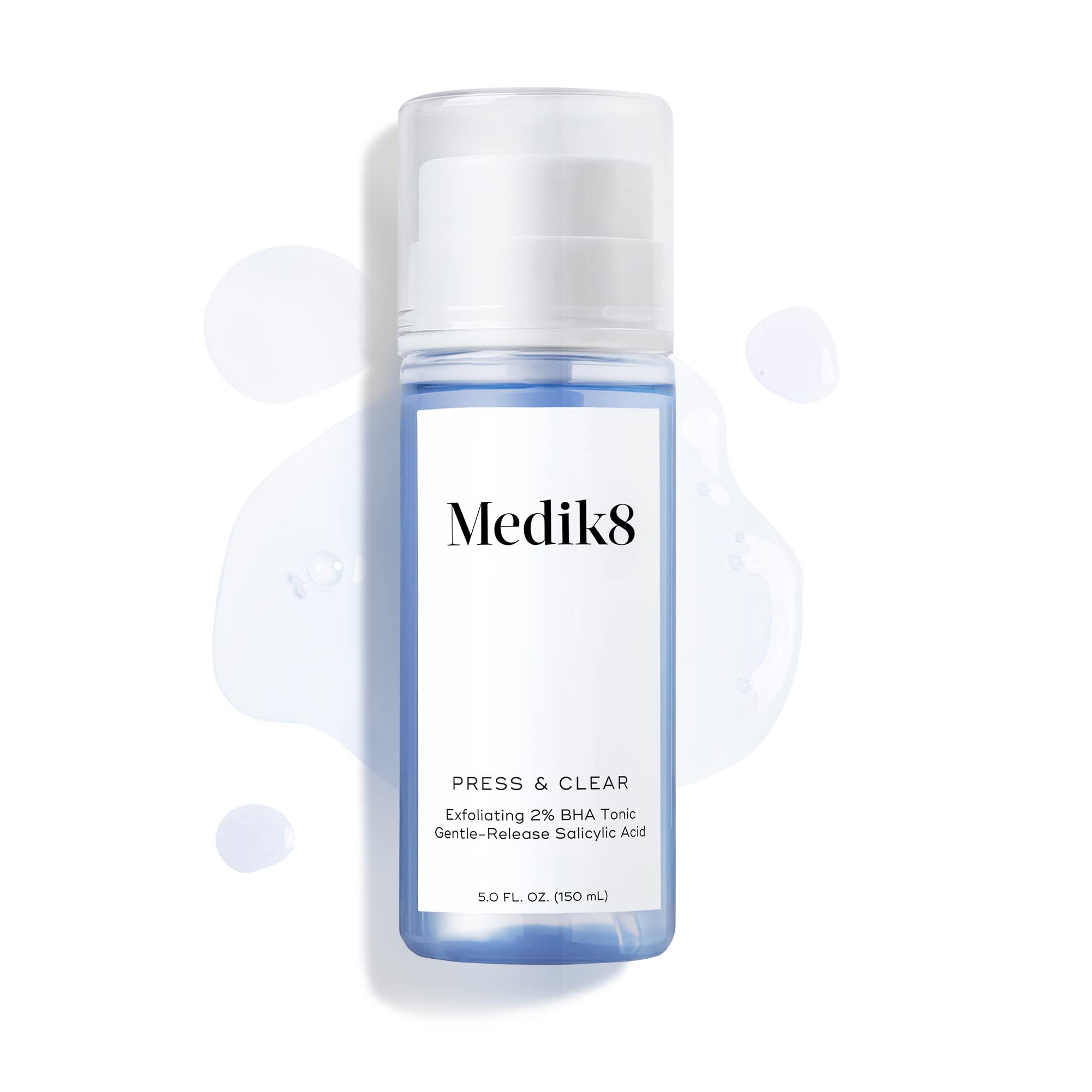 Medik8 Press and Clear — Clarifying Facial Tonic with Gentle-Release Salicylic Acid (5 oz)