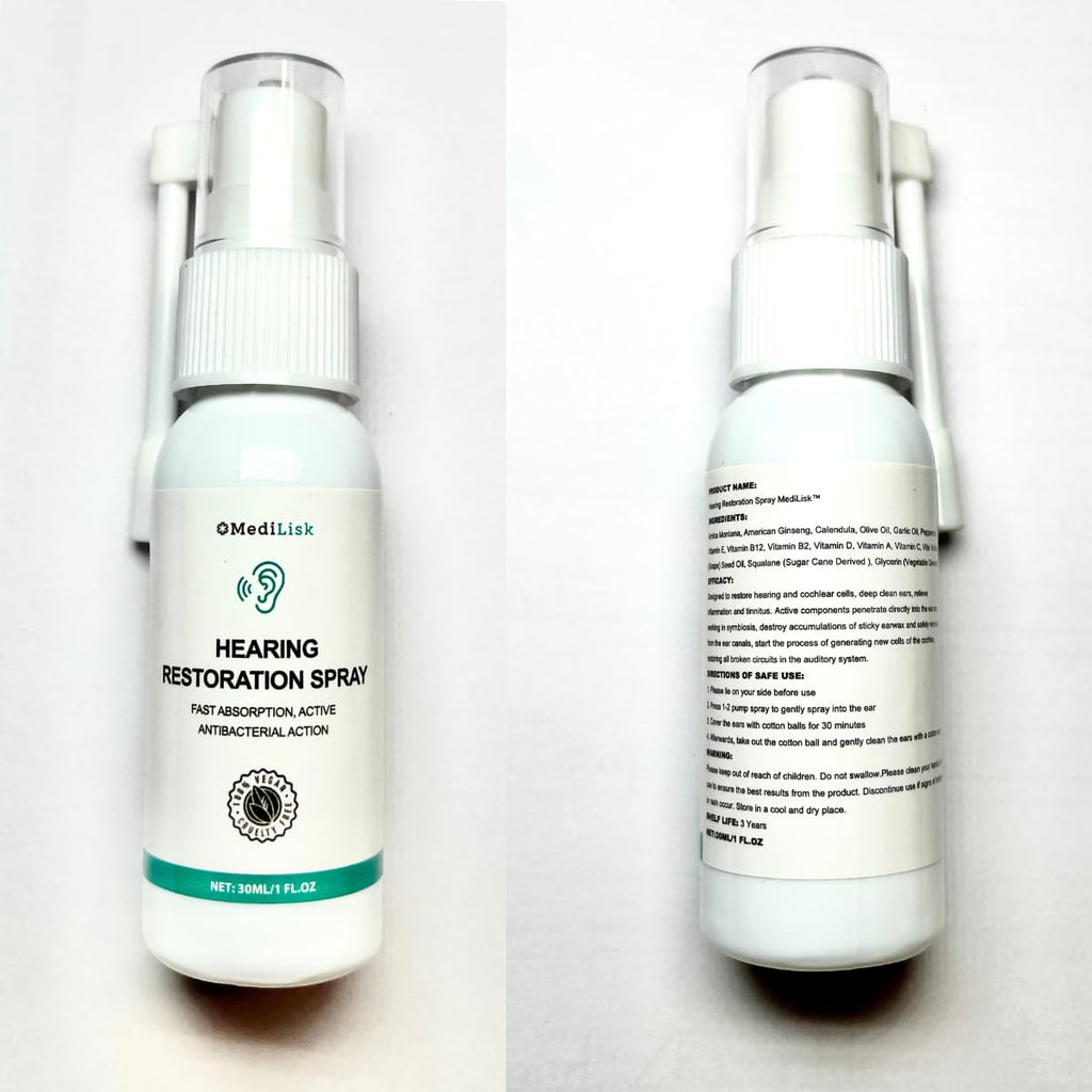MediLisk Hearing Restoration Spray – Gentle Ear Care & Earwax Cleaning (1 Fl Oz)