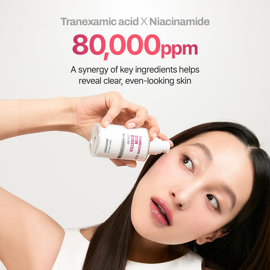 MEDITHERAPY Tranexamic Acid Skin Booster Cream – 5% Niacinamide & 3% TXA (3.4 fl oz) | Korean Skincare for Clearer, More Even Tone