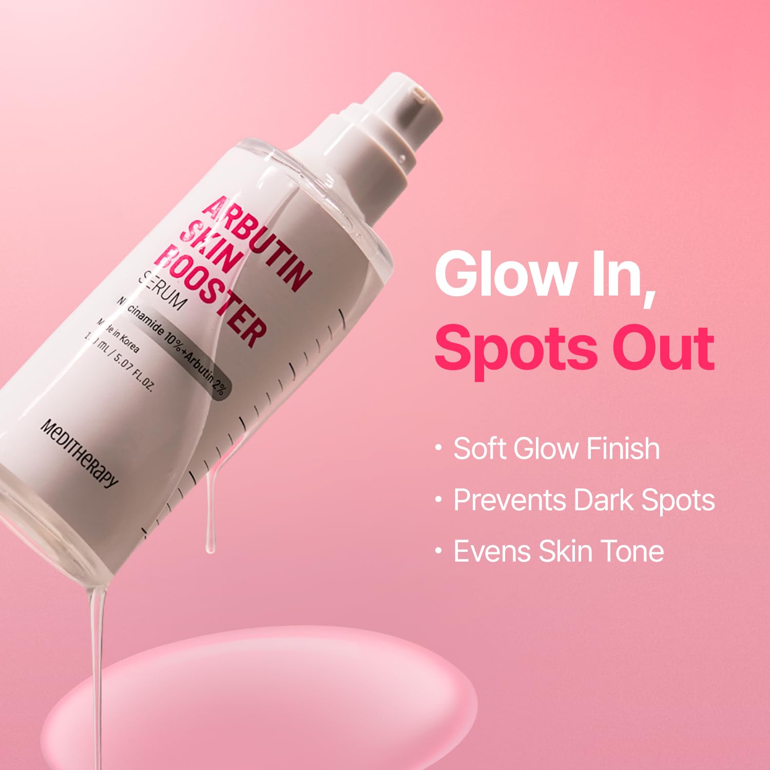 MEDITHERAPY Arbutin Skin Booster Serum – 10% Niacinamide + 2% Arbutin for Even Tone