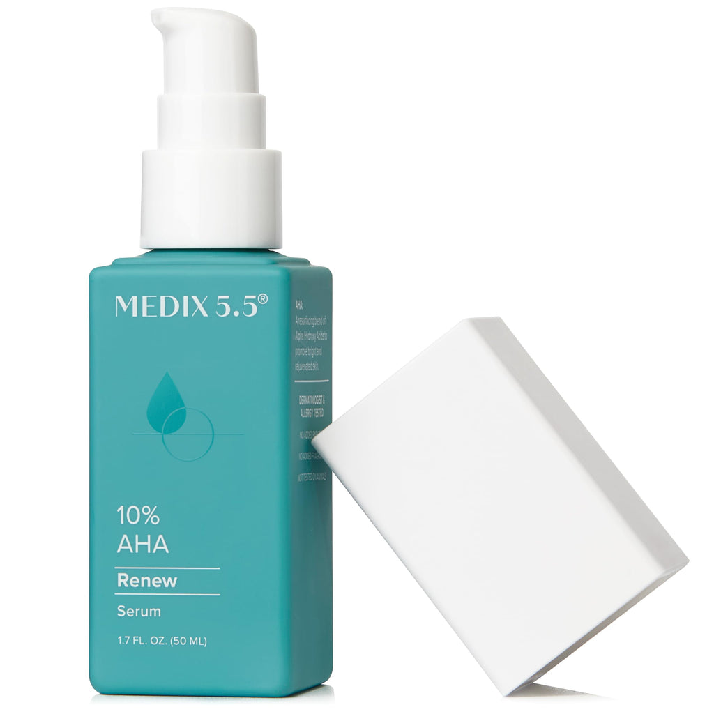 Medix 5.5 10% Glycolic Acid + Lactic Acid Leave-On Exfoliating Gel – Body & Face Serum, 1.7 Fl Oz
