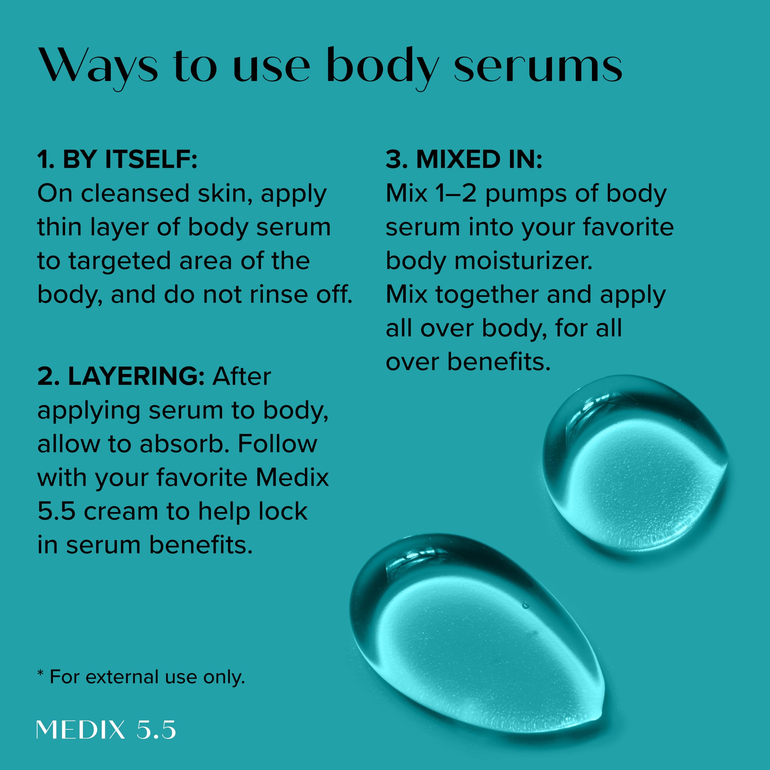 Medix 5.5 10% Glycolic Acid + Lactic Acid Leave-On Exfoliating Gel – Body & Face Serum, 1.7 Fl Oz