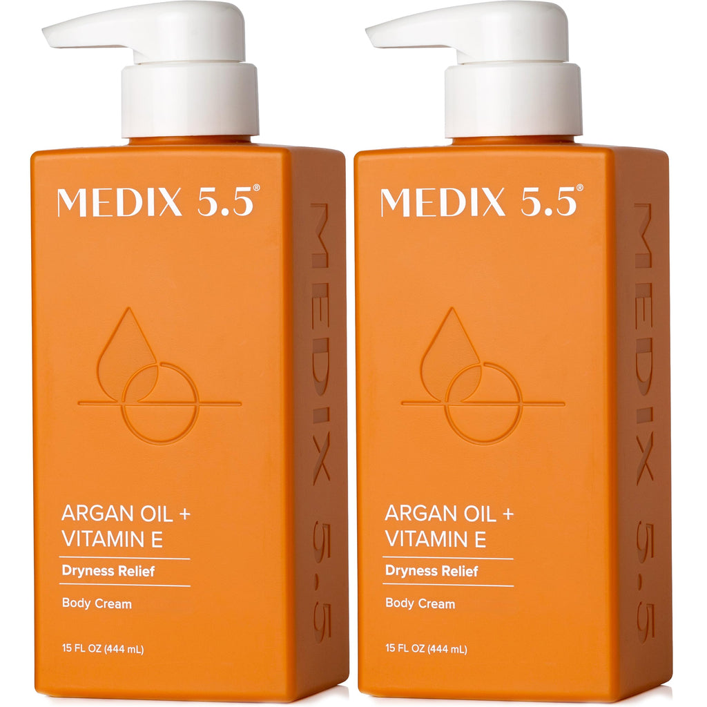 Medix 5.5 Argan Oil + Vitamin E Cream – Anti-Aging Moisturizer for Face & Body (2-Pack)