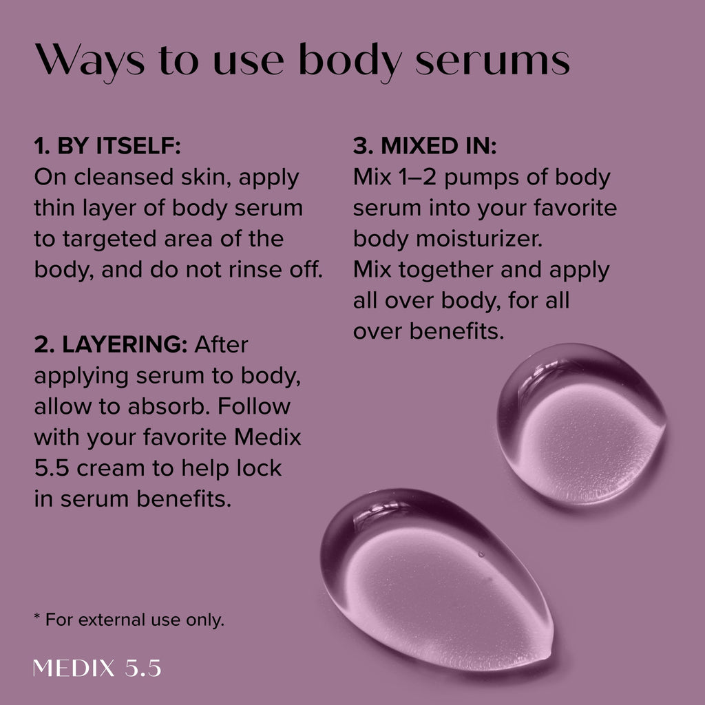 Medix 5.5 Vitamin C Cream + Vitamin F Booster Serum Body Lotion 2-Piece Set – Brighten, Firm, Even Tone