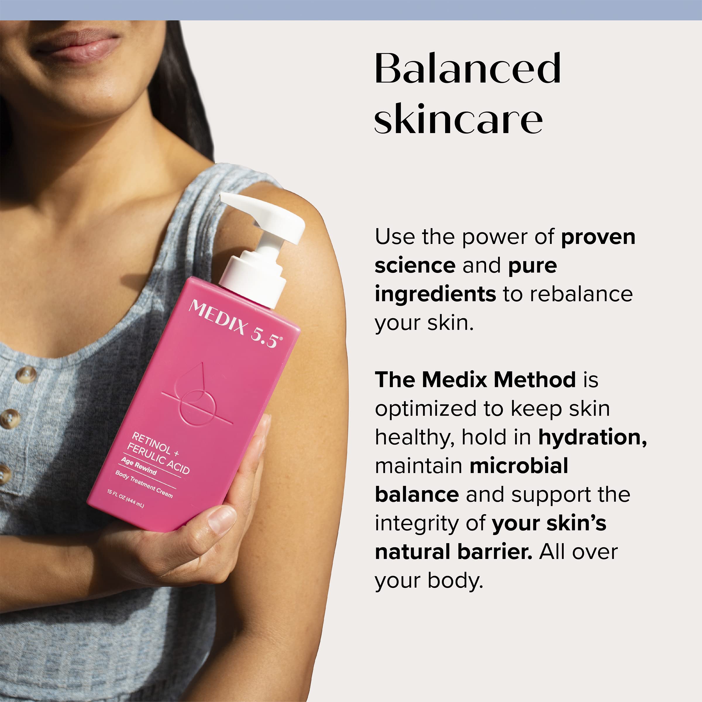 Medix 5.5 Retinol Cream + Collagen Cream Skincare Set – 2pc Body & Face Moisturizers for Firmer Skin, Sun Damage & Crepey Skin
