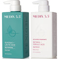 MEDIX 5.5 Exfoliating Glycolic Body Wash & Face Wash + Fragrance-Free Retinol Lotion Set | KP & Crepey Skin Care