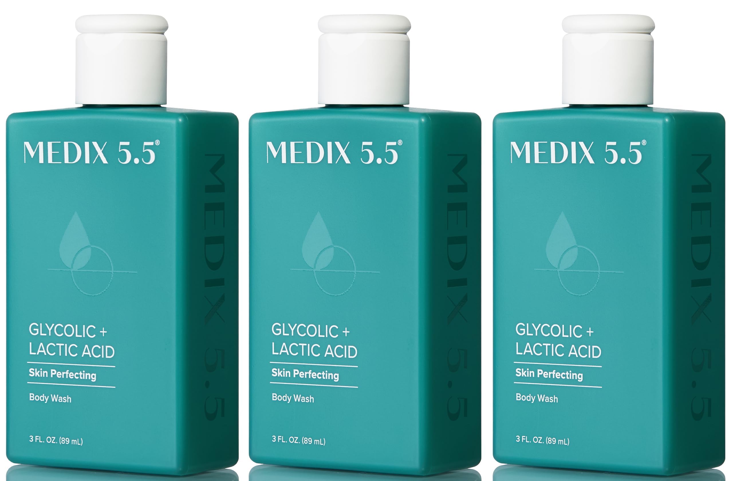 Medix 5.5 Glycolic + Lactic Acid Exfoliating Body Wash | KP Bump Eraser | AHA Exfoliant for Keratosis Pilaris