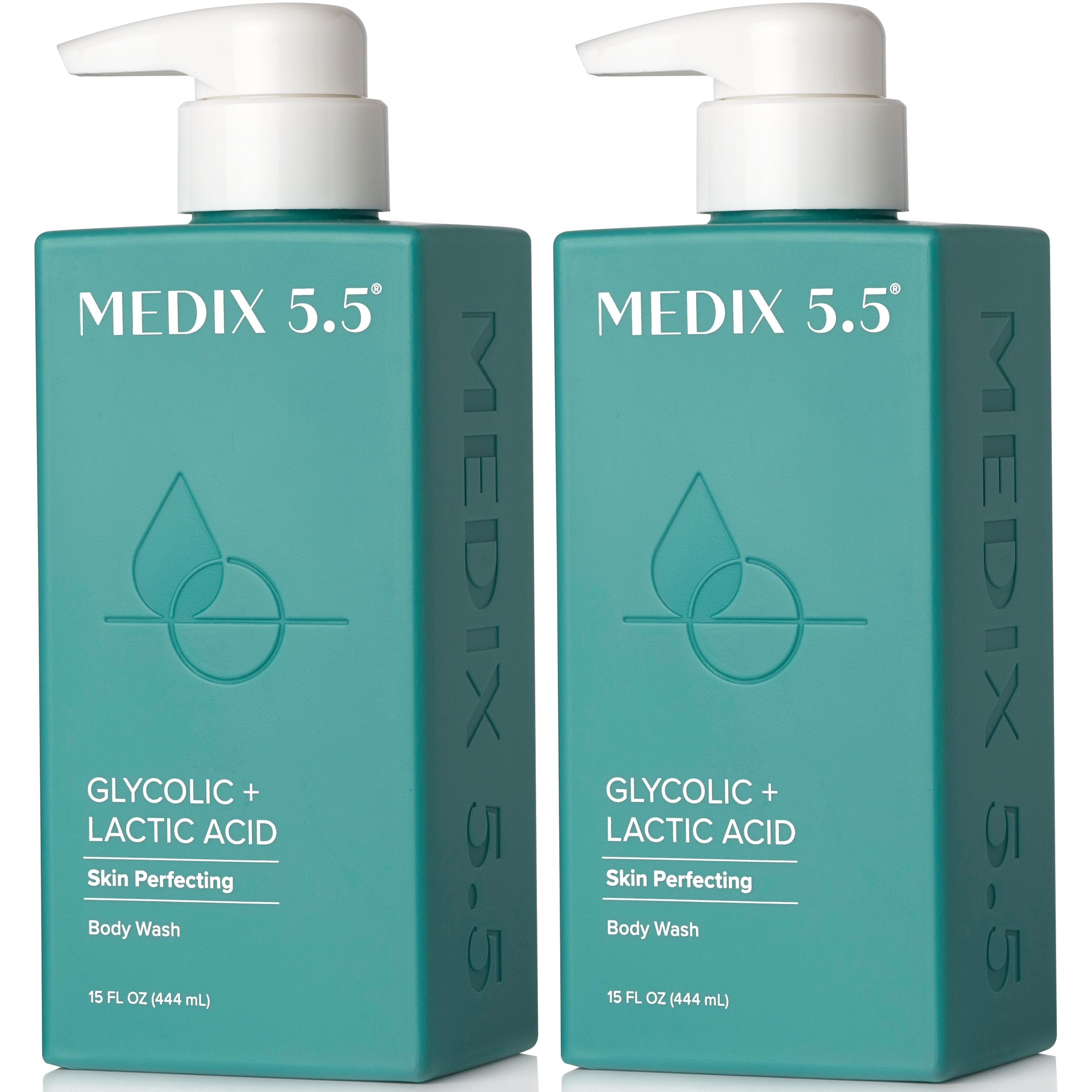 Medix 5.5 Glycolic + Lactic Acid Exfoliating Body Wash Gel KP Bump Eraser 2-Pack