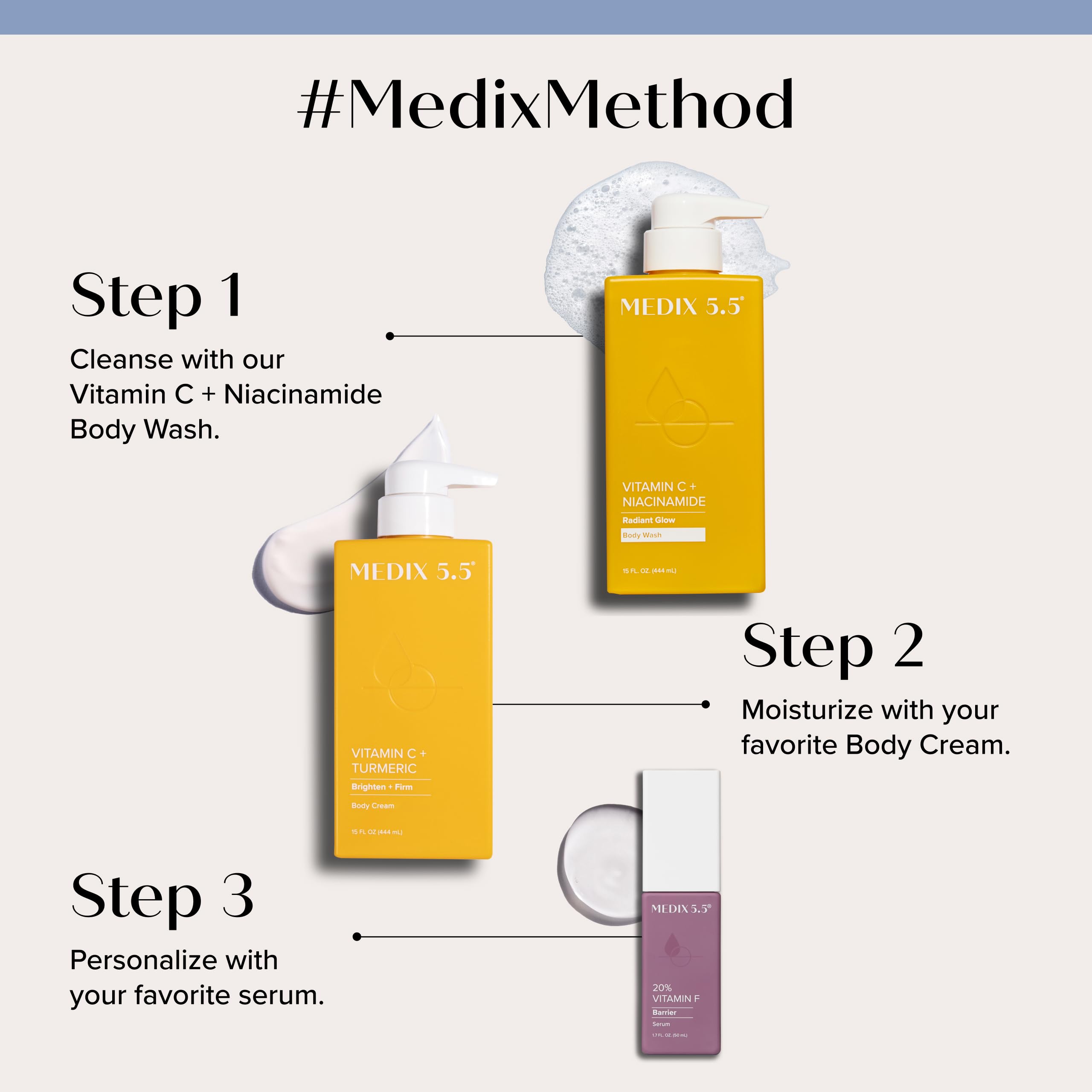 Medix 5.5 Vitamin C Body Wash & Lotion 2-Piece Set | Vitamin C Skincare for All Skin Types