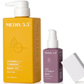 Medix 5.5 Vitamin C Cream + Vitamin F Booster Serum Body Lotion 2-Piece Set – Brighten, Firm, Even Tone