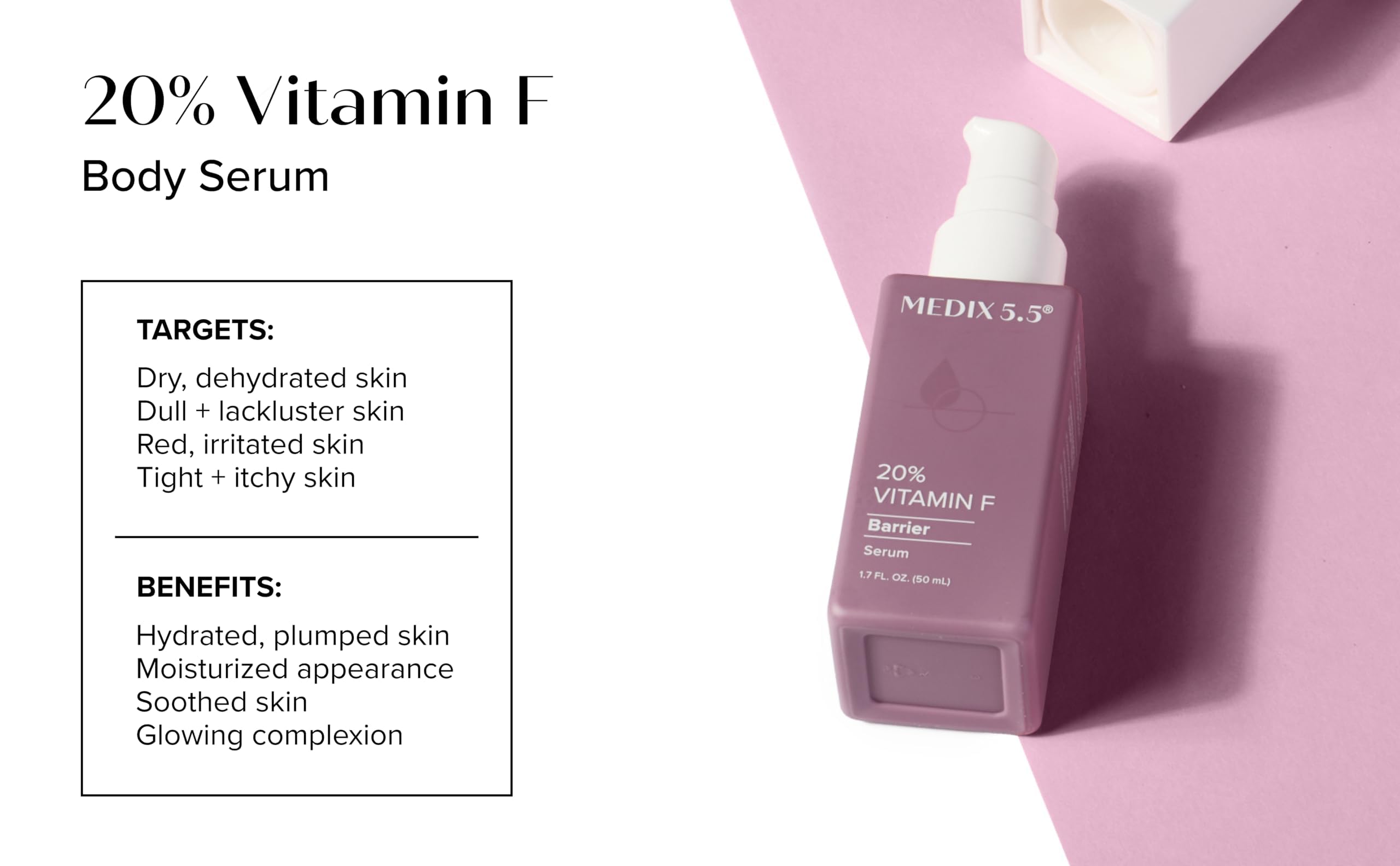 Medix 5.5 Vitamin F Booster Oil – 20% Vitamin F for Body & Face, 2-Pack