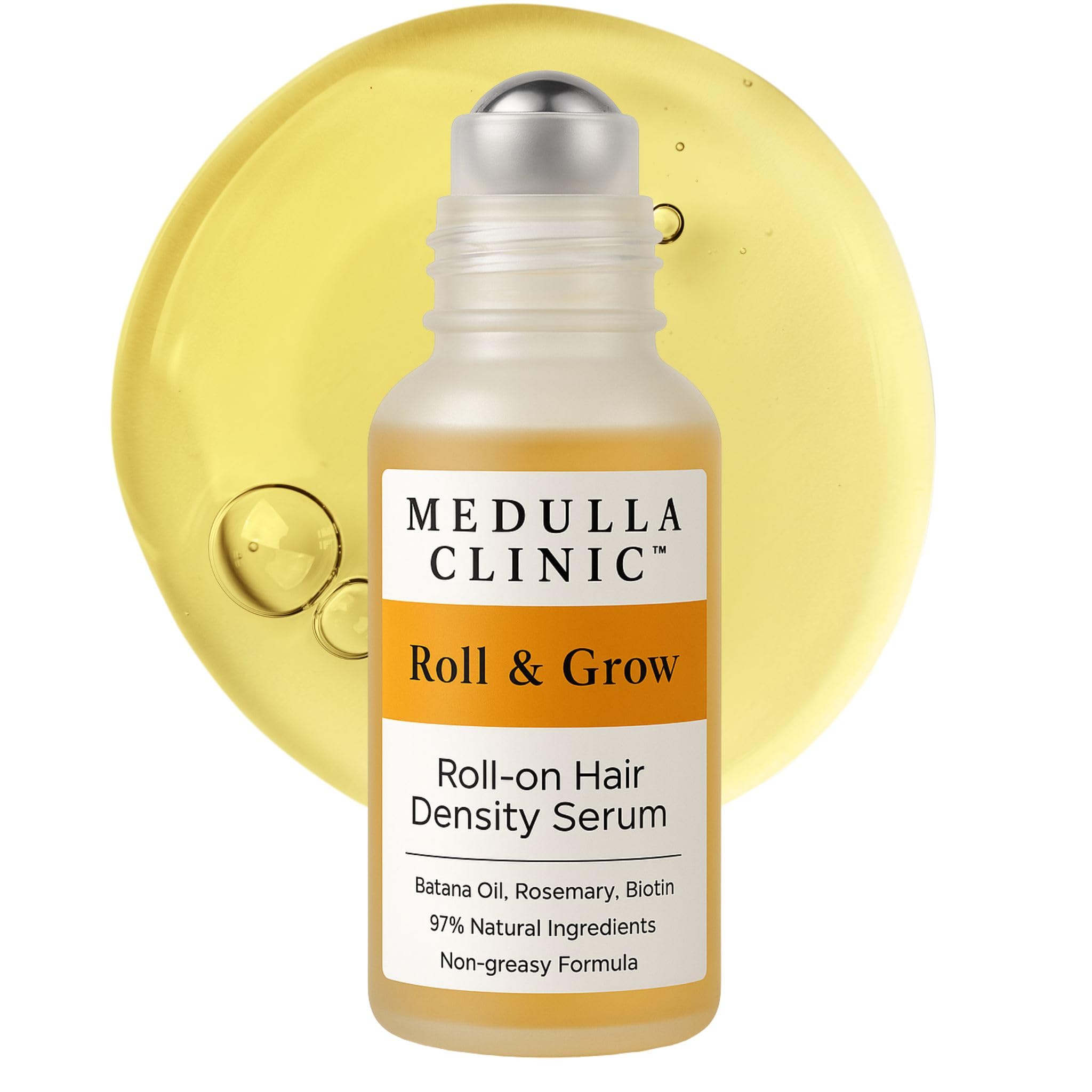 Medulla Clinic Hair Growth Serum Roll On – Made in EU, Batana, Rosemary & Biotin (1 fl oz)