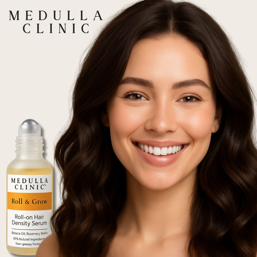 Medulla Clinic Hair Growth Serum Roll On – Made in EU, Batana, Rosemary & Biotin (1 fl oz)