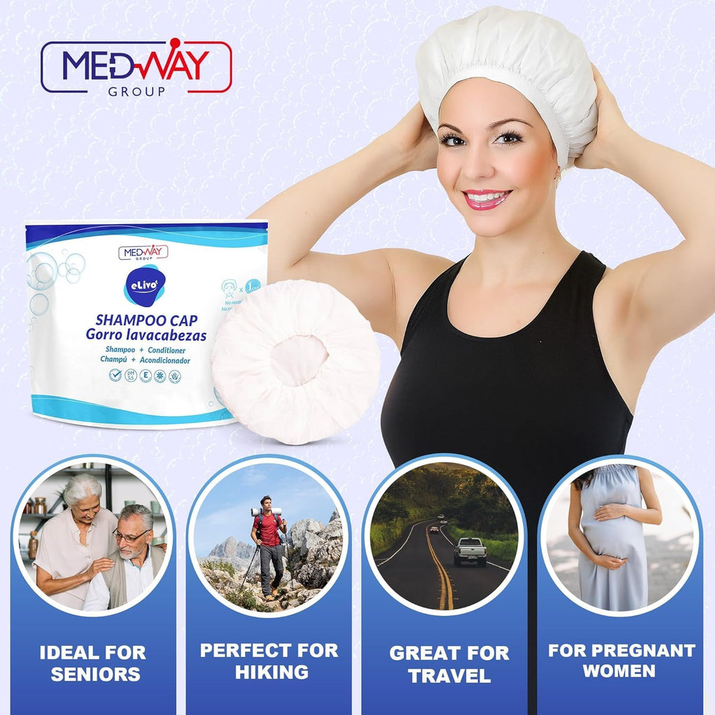 MedVance Gentle No-Rinse Shampoo Caps – Waterless Hair Wash with Conditioner (6 Pack)