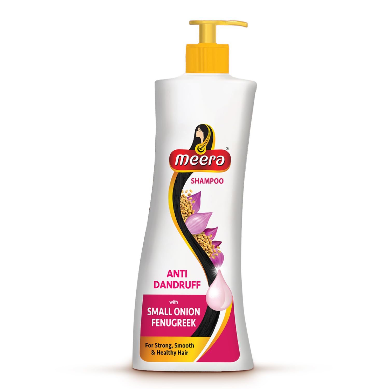 Meera Anti Dandruff Shampoo – White, 340ml | Gentle Cleansing for Scalp Comfort