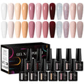 MEET ACROSS Gel Nail Polish Kit – 12 Nude Pink Shades for All Seasons