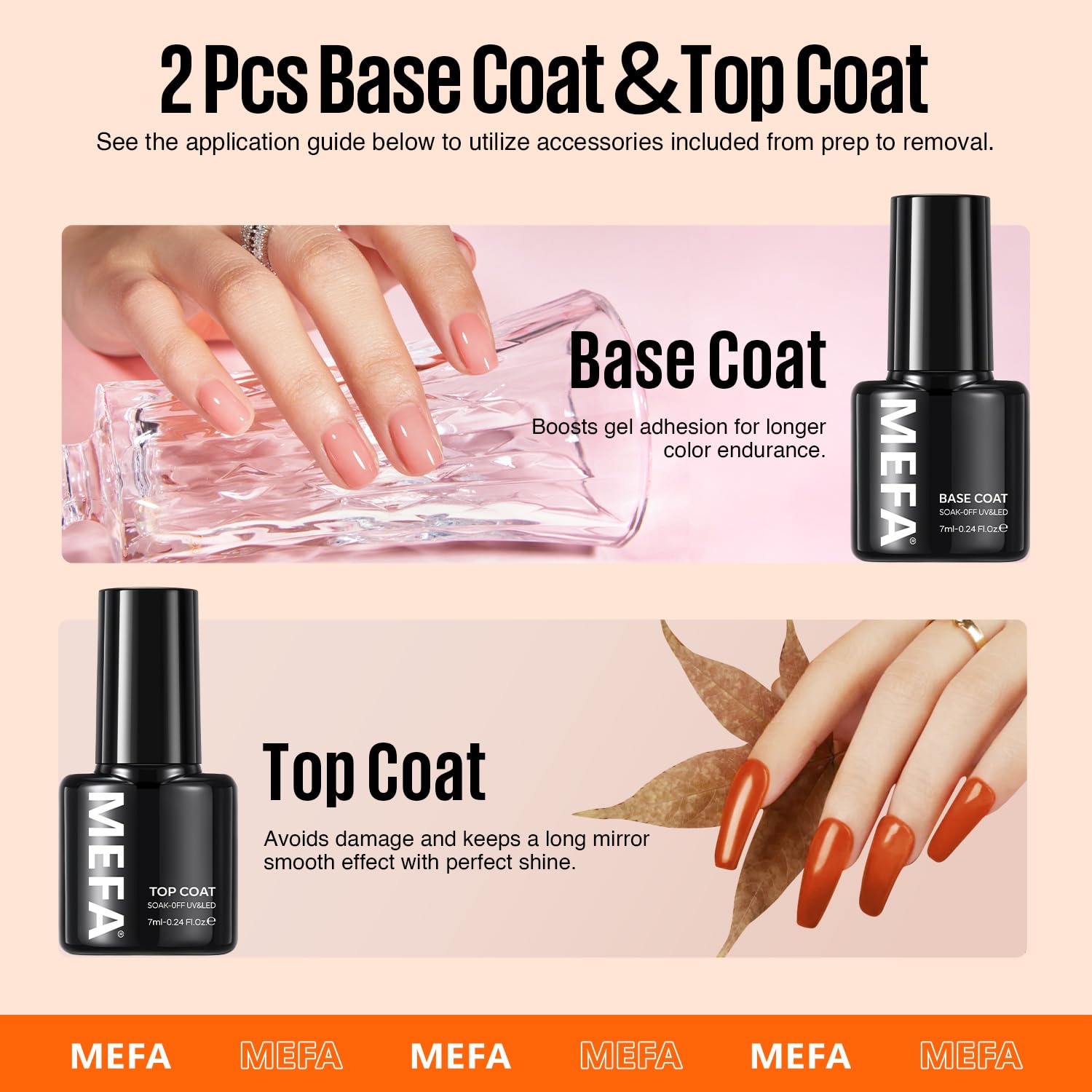 MEFA 19-Pcs Gel Nail Kit with UV Light — 12 Fall Colors
