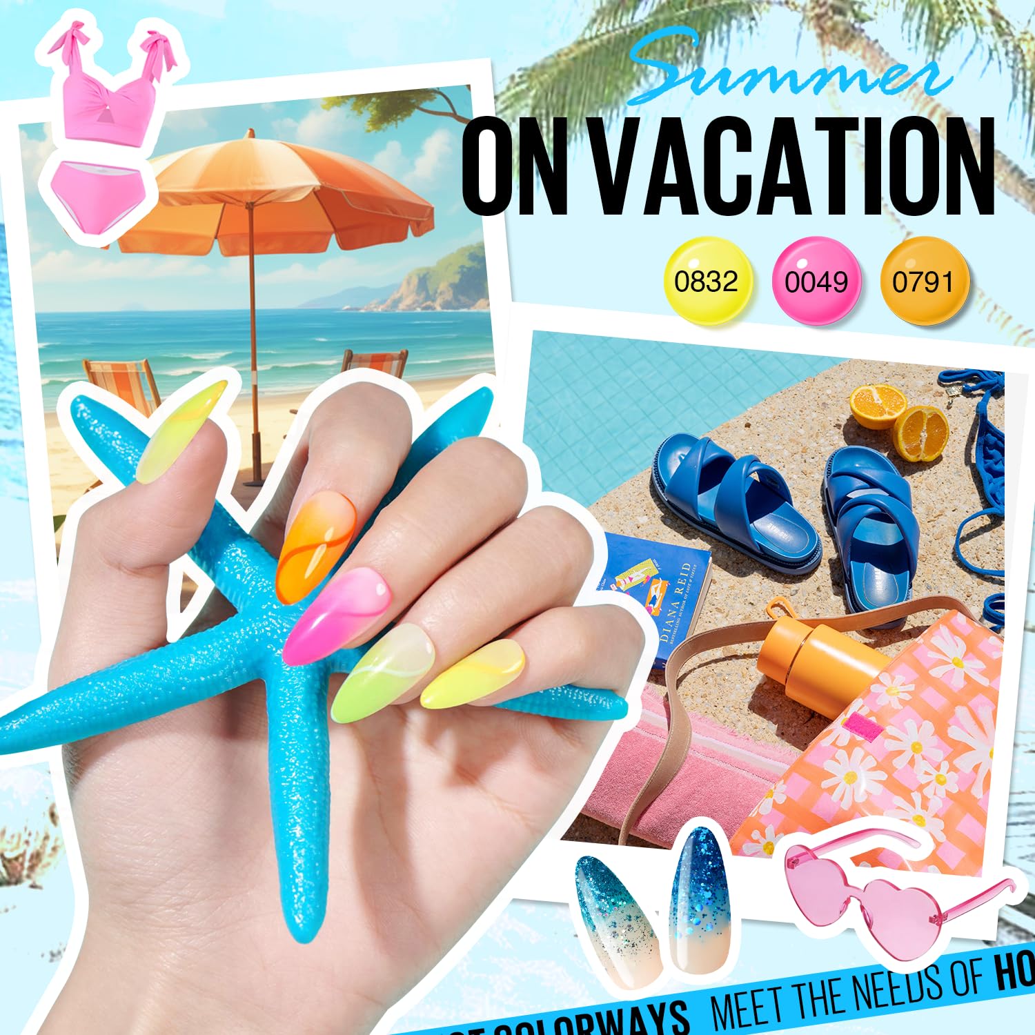 MEFA 42 Colors Gel Nail Polish Kit with UV Lamp – All Seasons Collection + Base & Top Coats