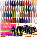 MEFA Fall Gel Nail Polish Set – 32 Colors, Long-Lasting DIY Salon Kit