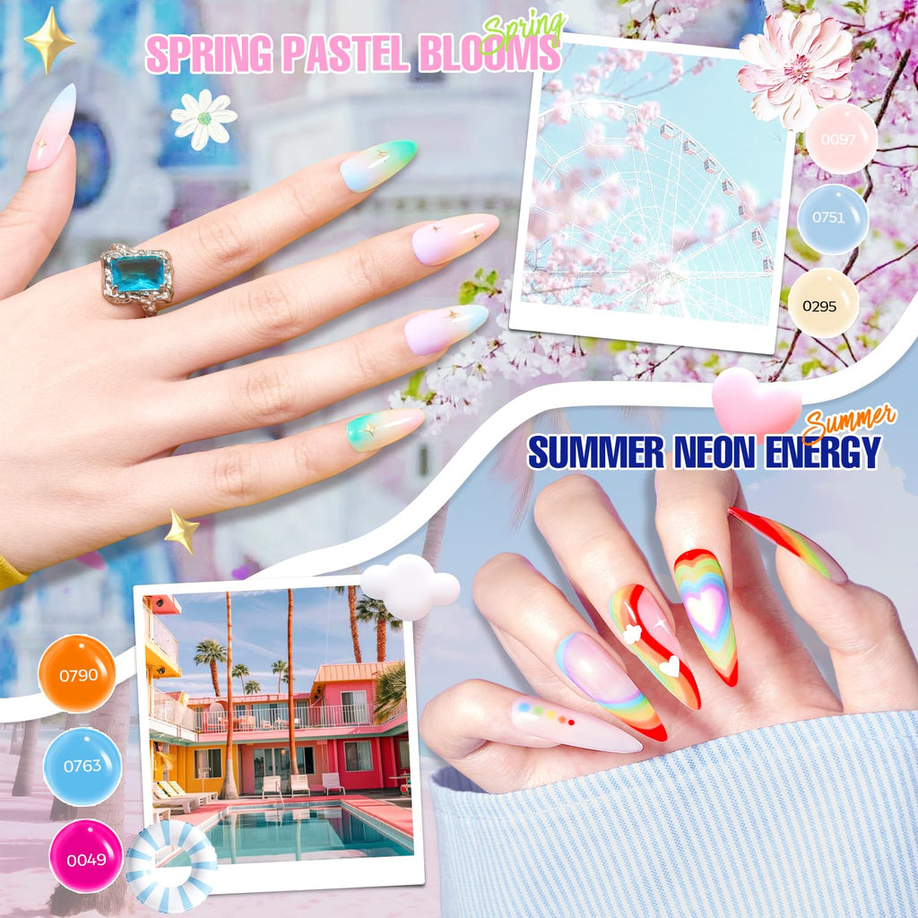 MEFA Gel Nail Polish Kit with 72W LED Lamp – 32 Colors & Top Coats