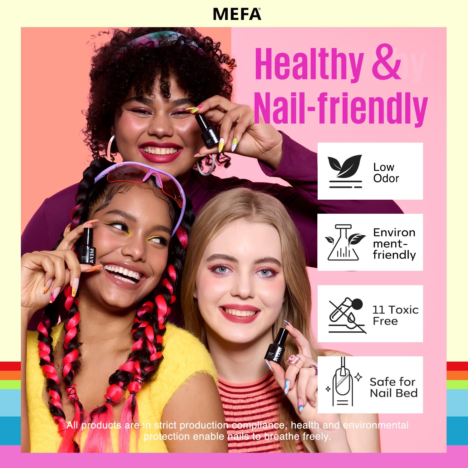 MEFA 35 Pcs Gel Nail Polish Set – 32 Shades for DIY Nail Art, Home Salon & Gifts