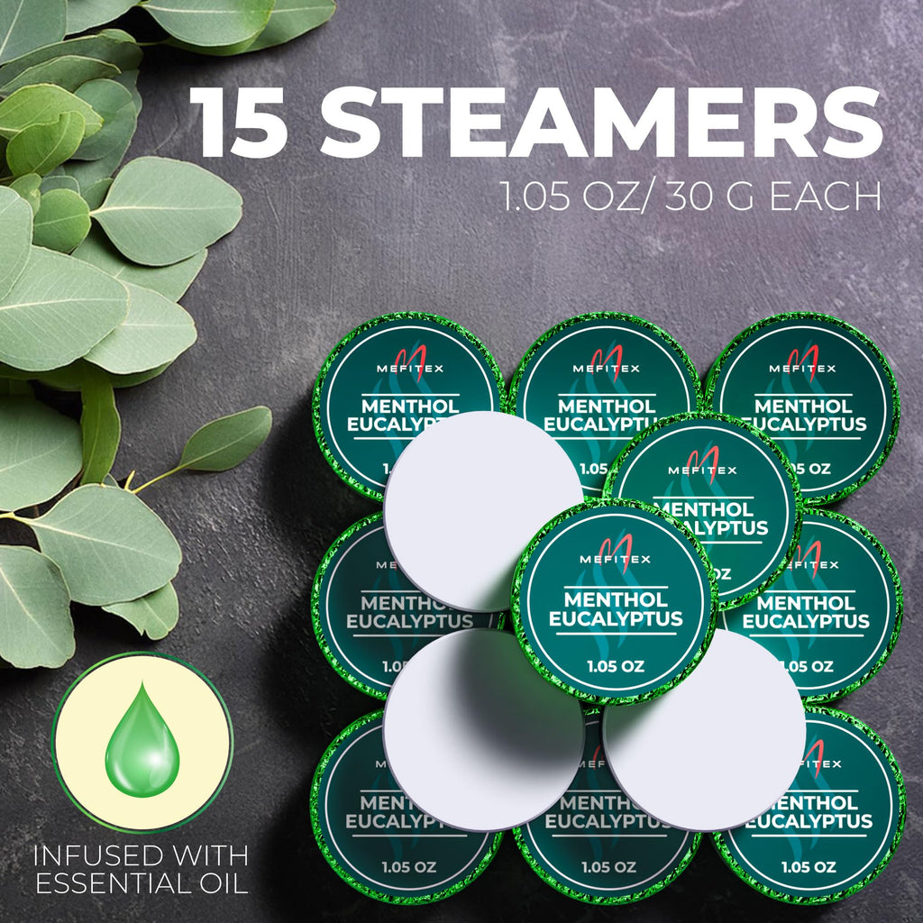 Mefitex Shower Steamers for Men – Menthol Aromatherapy, 15 Pack
