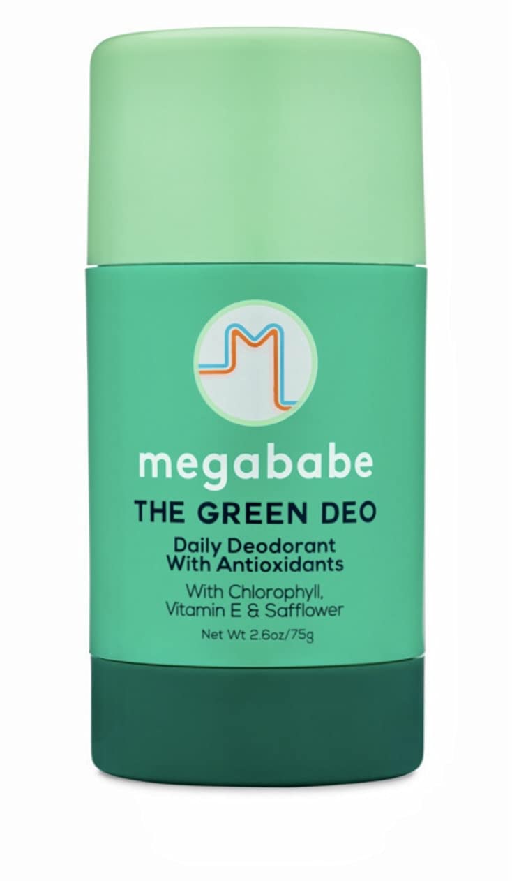 Megababe Daily Deodorant Green Deo – Aluminum-Free, All-Natural with Vitamin E & Safflower (2.6 oz)