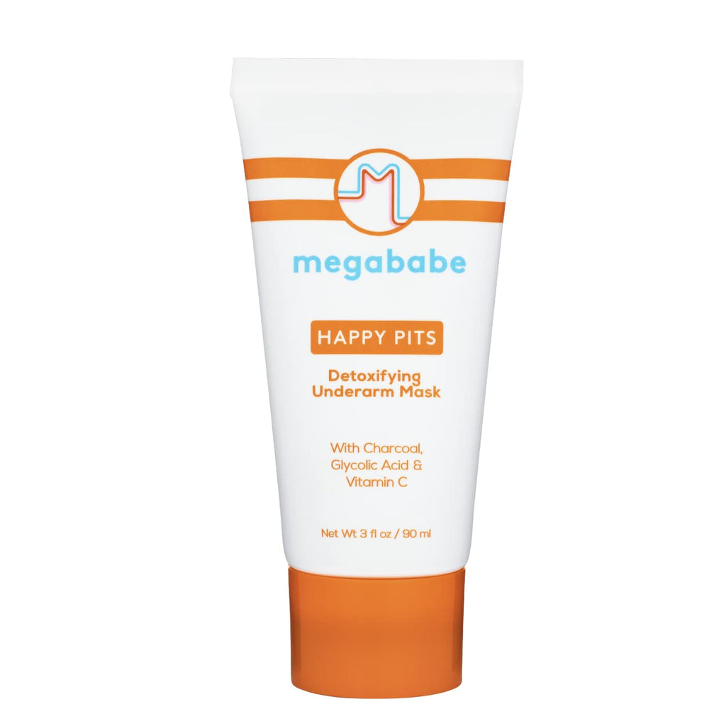 Megababe Underarm Mask - Happy Pits | Detoxifying Charcoal & Vitamin C | 3 fl oz