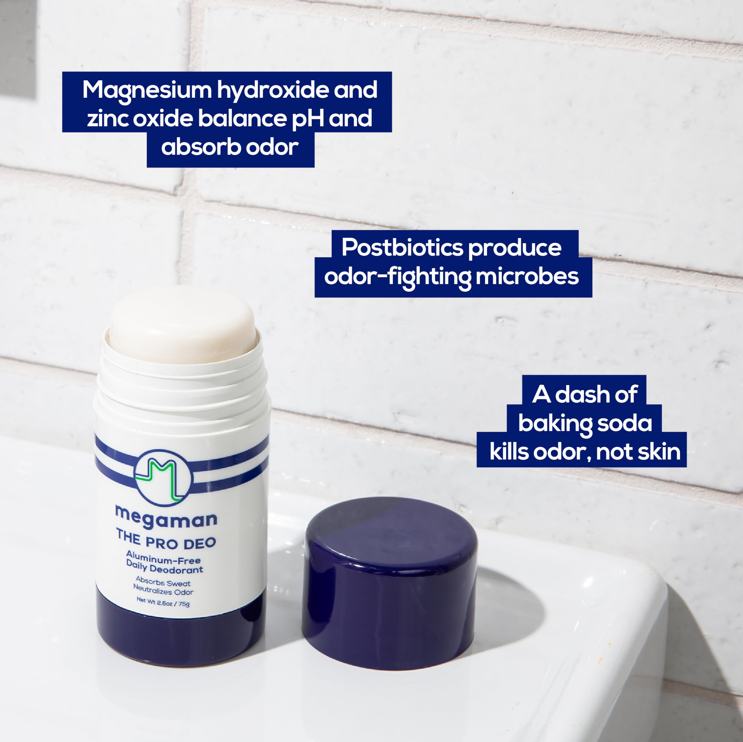 Megaman Pro Deo – Aluminum-Free Deodorant with Citrus Woods Scent – 2.6 oz | Megababe