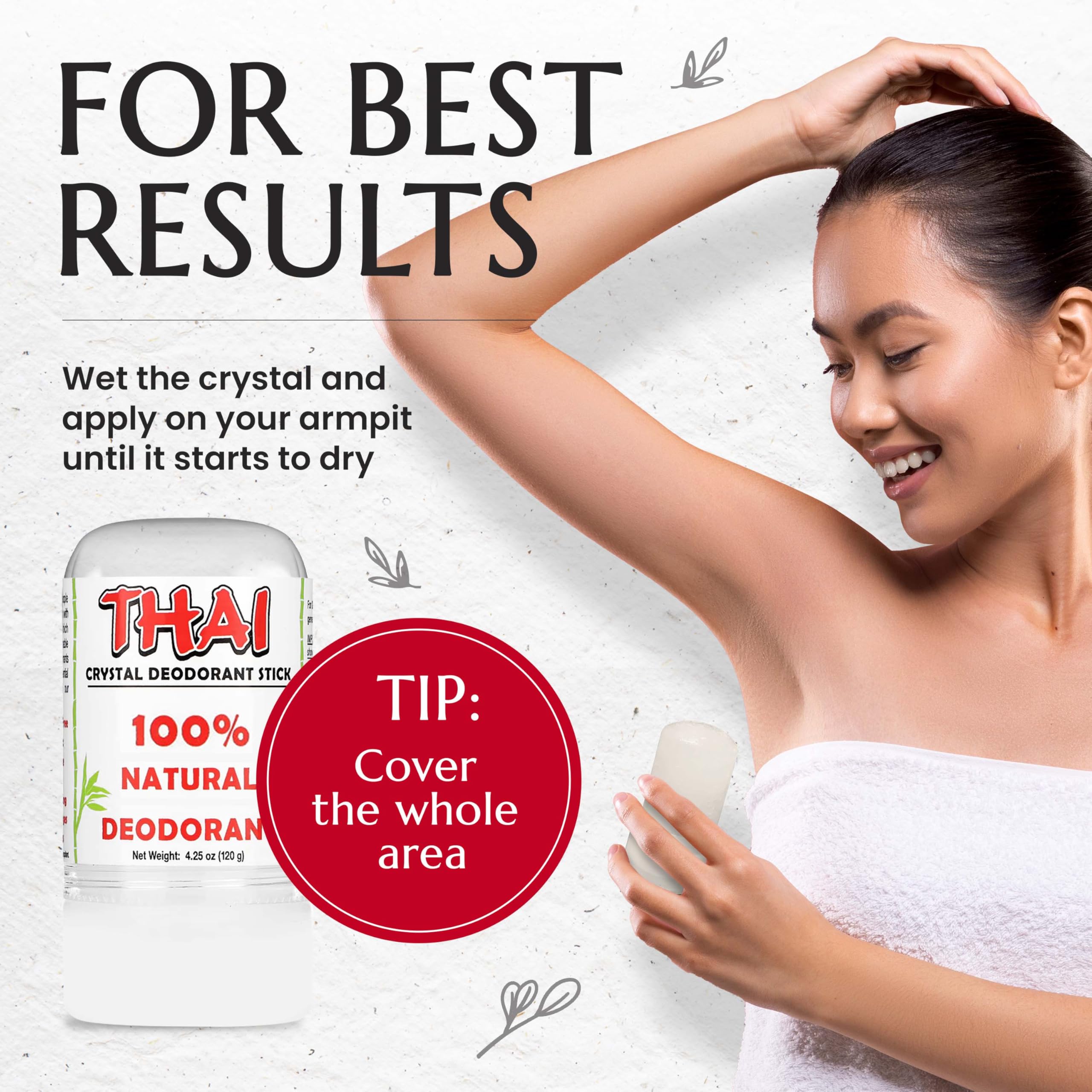 MegaRhino 2-Pack Thai Deodorant Stones – Clinically Tested, Dermatologist Approved, Natural Crystal Salt Odor Protection