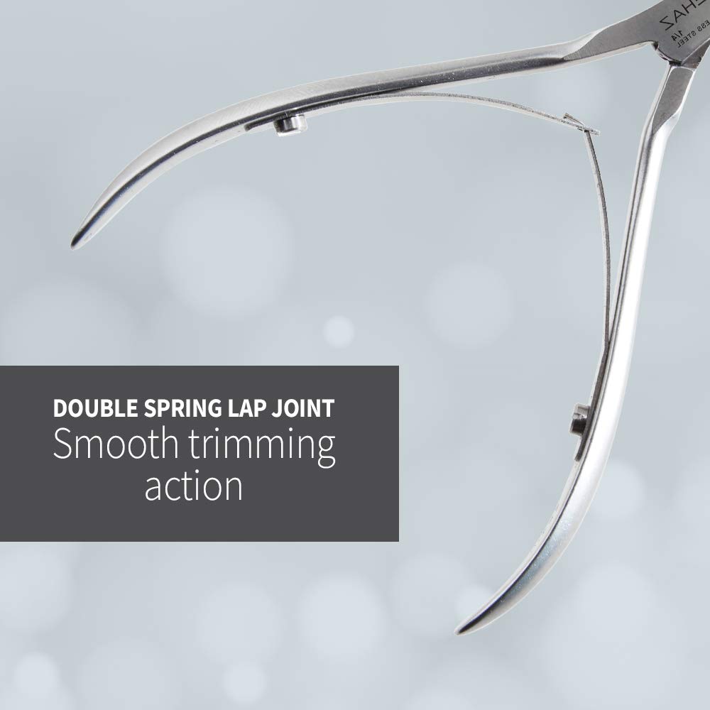 Mehaz Quick Trim Cuticle Nipper - 1/4 inch Jaw, Stainless Steel, Double Spring Lap Joint