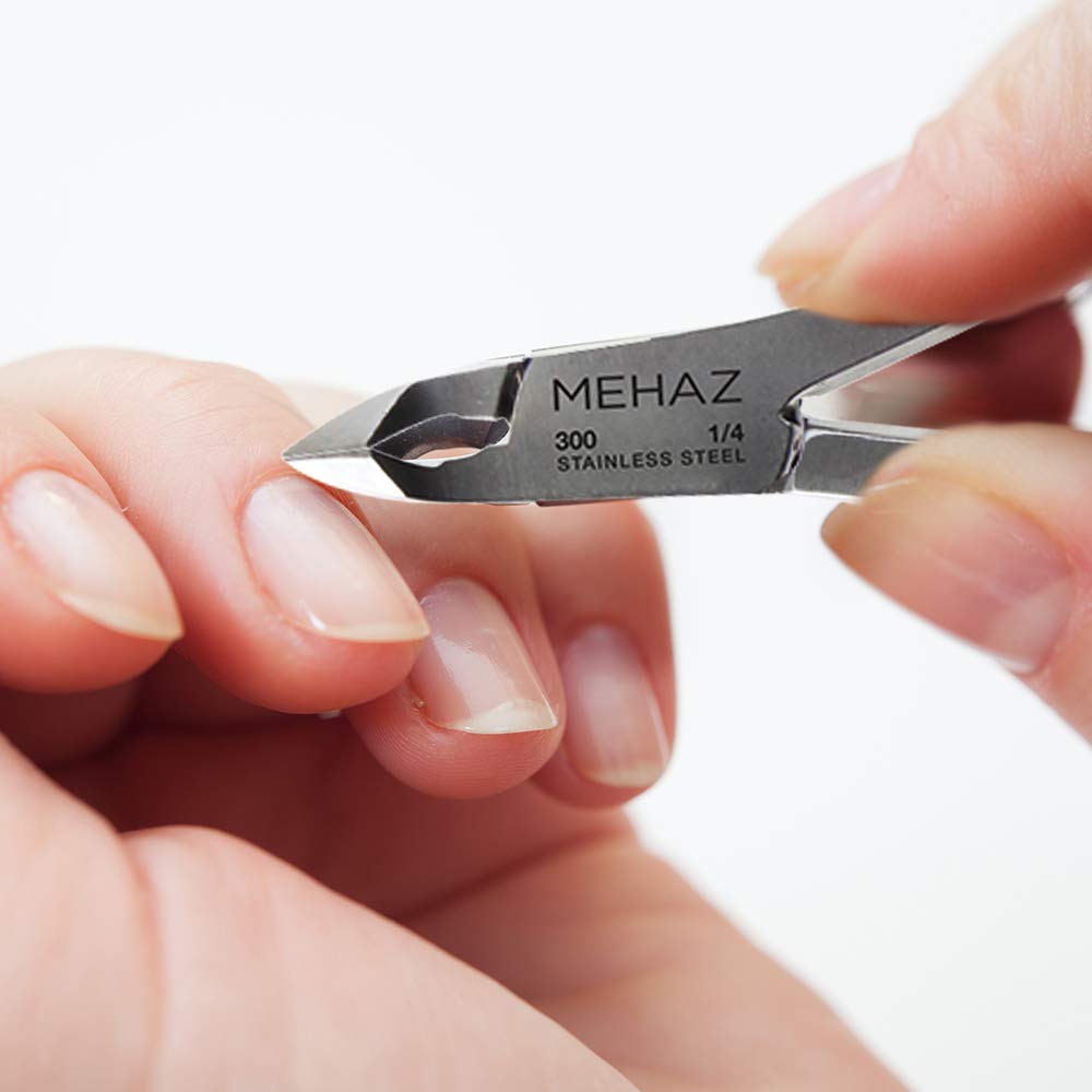 Mehaz Quick Trim Cuticle Nipper - 1/4 inch Jaw, Stainless Steel, Double Spring Lap Joint